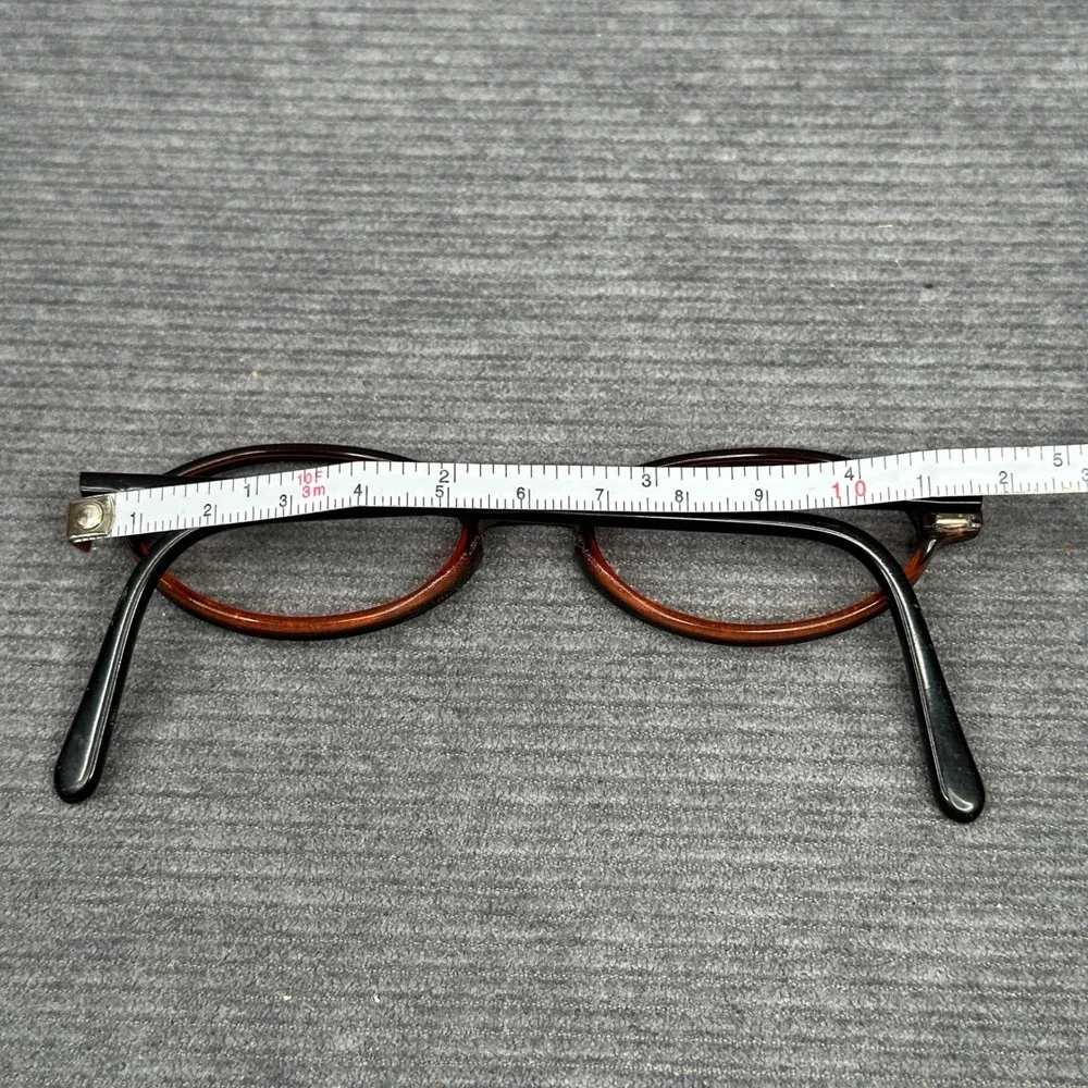 SEE 2510 Y2K Eyeglasses Oval Tortoise Brown Black Frames Made in Italy 42-20-135